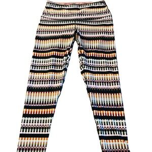 PRANA Women’s Colorful Abstract Geometric pattern Leggings Size Large